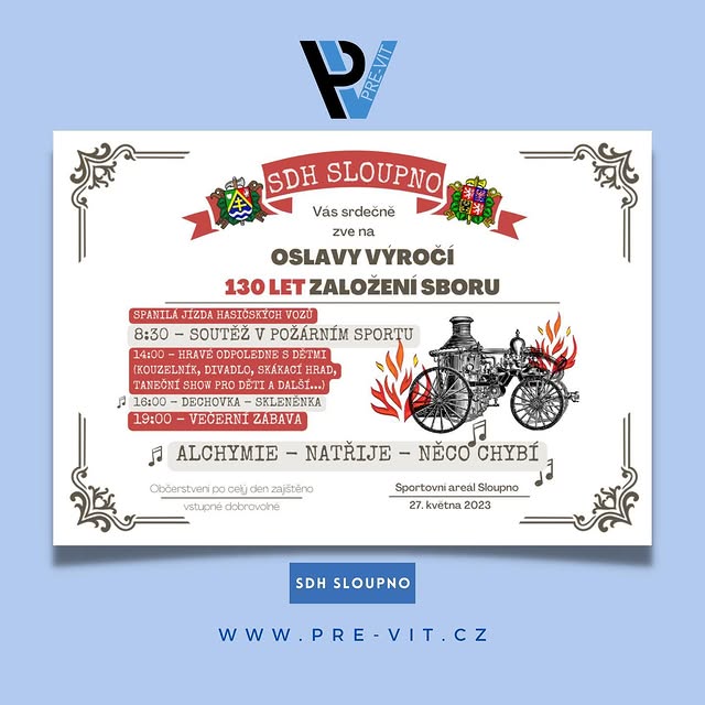 Instagram příspěvek s plakátem SDH